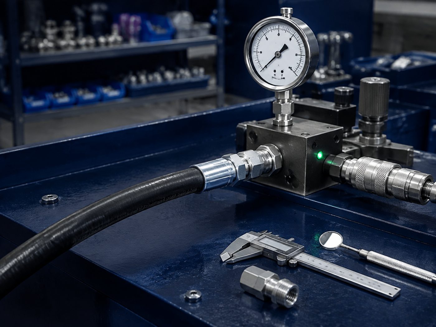 Contrôle dimensionnel d'un ensemble hydraulique avant remise au client